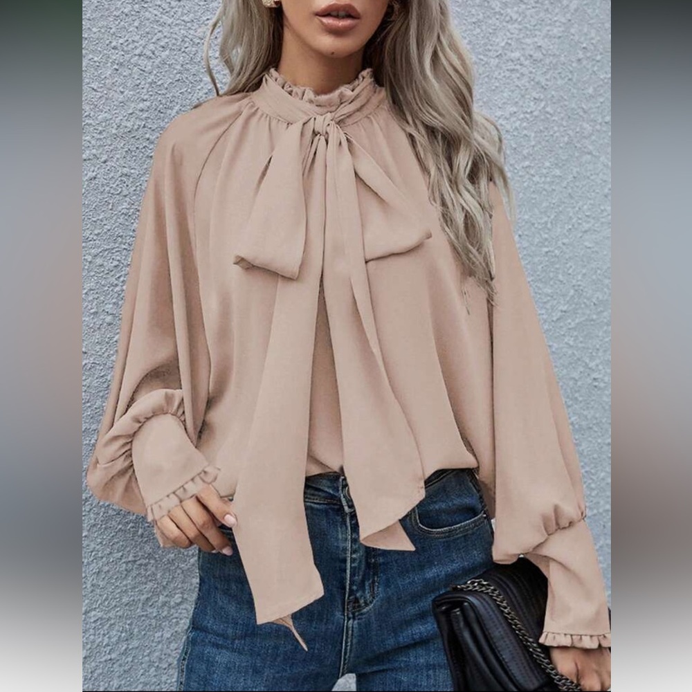 Elegant Tan Women's Blouse